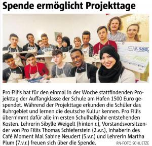 Projekttage für Schüler der Auffangklasse