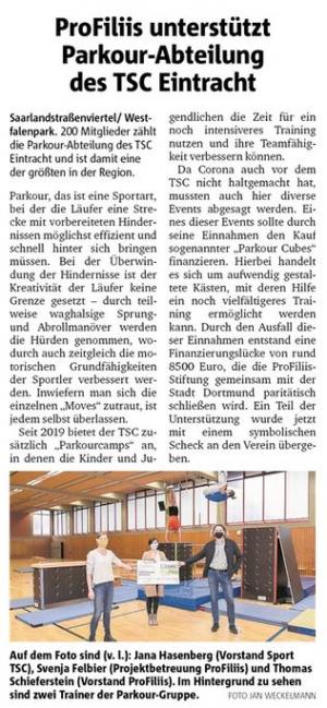 Parkour beim TSC Eintracht