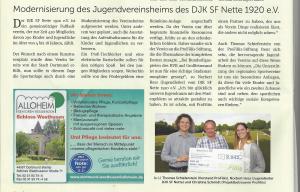 Ausstattung des Jugendvereinsheims des DJK SF Nette 1920 e.V.