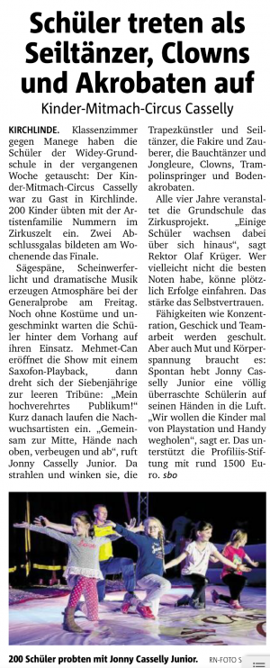 Zirkusprojekt an der Widey-Grundschule