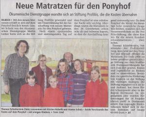 Neue Matratzen für den Ponyhof Hilbeck