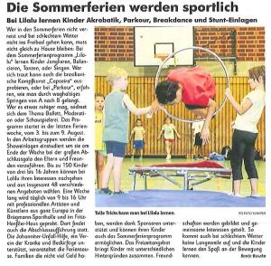 Die Sommerferien werden sportlich LILALU 2015