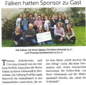 Falken hatten ProFiliis zu Gast