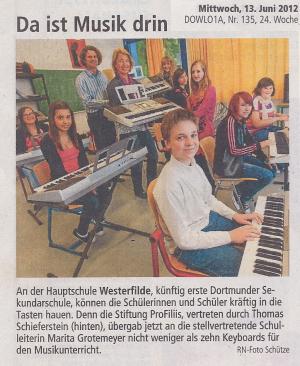 Keyboards für die Hauptschule Westerfilde