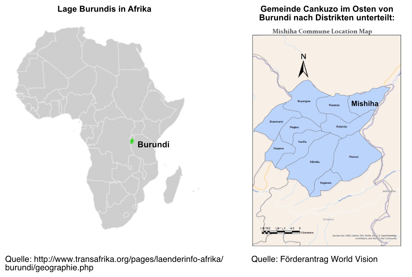 Karte von Burundi