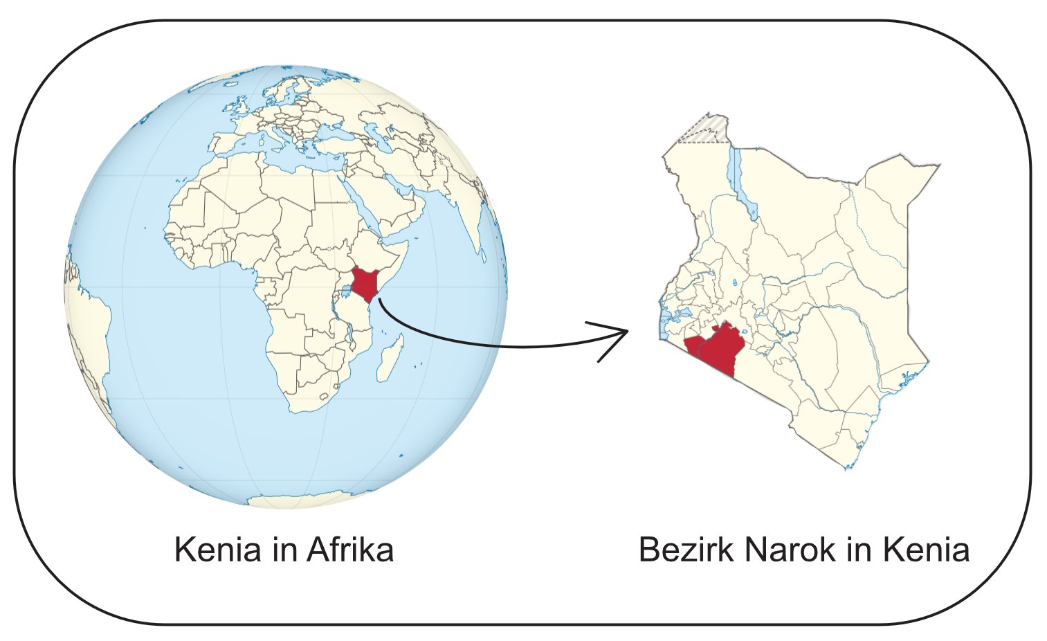 Karte Narok in Kenia
