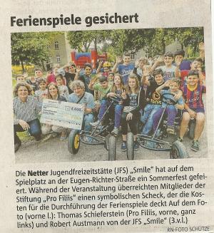 Ferienspiele gesichert