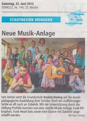 Musikanlage für die Grundschule Bodelschwingh