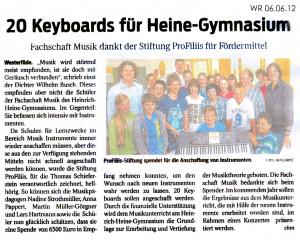 Keyboards für das Heinrich-Heine-Gymnasium