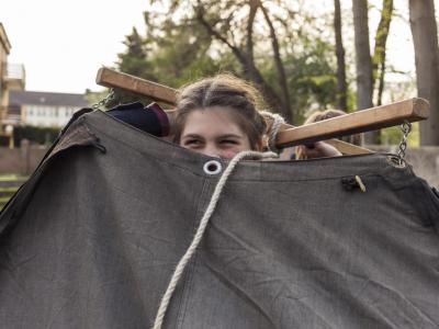 Neue Jurte für den Stamm Weiße Rose